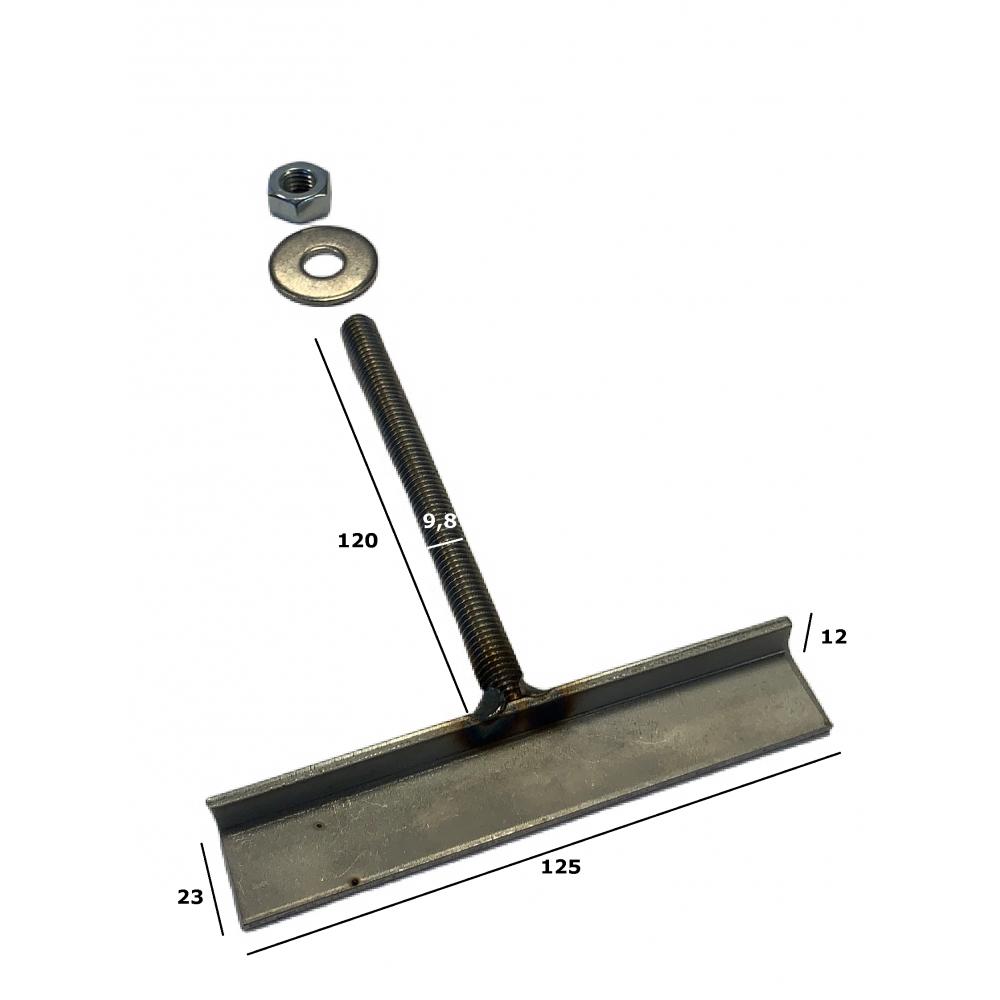 Edelstahl-Gitteranker M10x120 – Abmessungen Befestigungsanker aus Edelstahl für Gitterrostboden M10x120